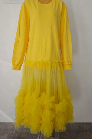 Questioning Me 092735- yellow top/dress